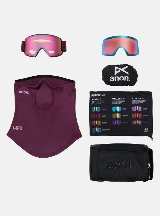Anon M6S-briller + bonuslinse + MFI®-ansiktsmaske Anon M6S-briller + bonuslinse + MFI®-ansiktsmaske