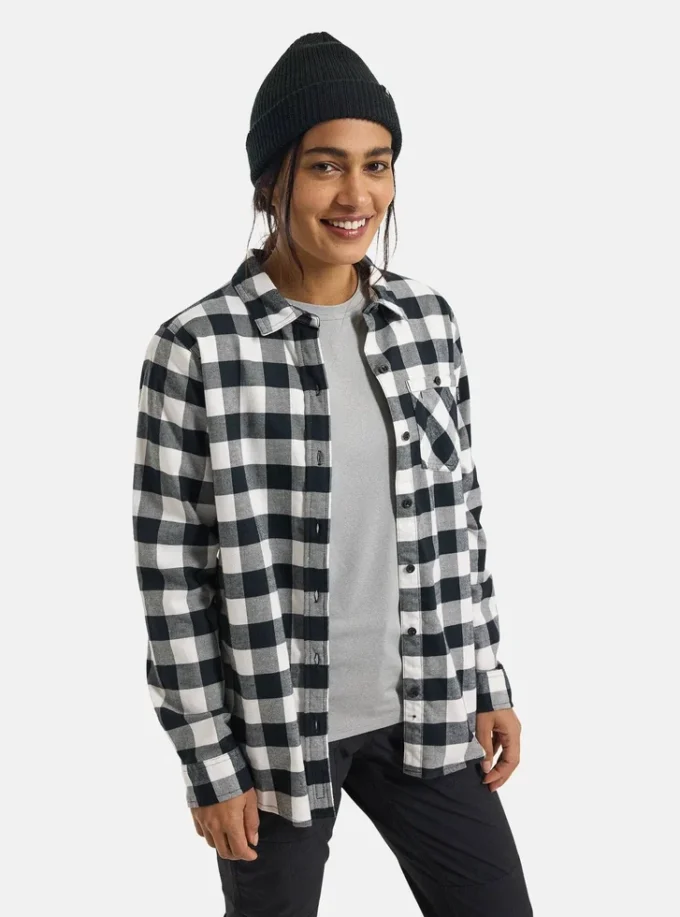 Burton Favorite langermet flanellskjorte for kvinner